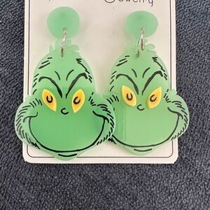 NWT Green Grinch Earrings